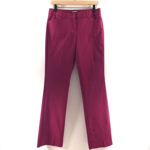 Express Women Dress Pants Editor 4R Burgundy Bootcut Stretch Workwear